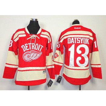 Detroit Red Wings #13 Pavel Datsyuk 2014 Winter Classic Red Kids Jersey