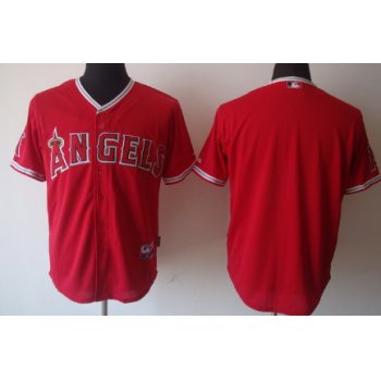 LA Angels of Anaheim Blank Red Kids Jersey