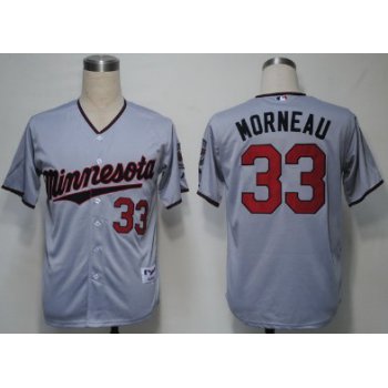 Minnesota Twins #33 Justin Morneau Gray Kids Jersey