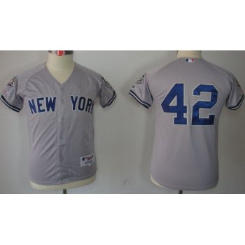 New York Yankees #42 Mariano Rivera Gray Kids Jersey