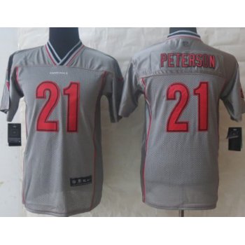 Nike Arizona Cardinals #21 Patrick Peterson 2013 Gray Vapor Kids Jersey