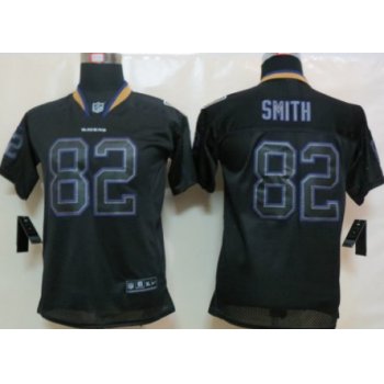 Nike Baltimore Ravens #82 Torrey Smith Lights Out Black Kids Jersey