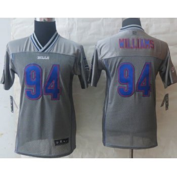 Nike Buffalo Bills #94 Mario Williams 2013 Gray Vapor Kids Jersey