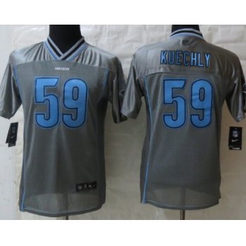 Nike Carolina Panthers #59 Luke Kuechly 2013 Gray Vapor Kids Jersey