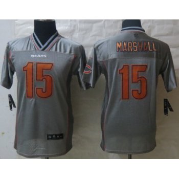 Nike Chicago Bears #15 Brandon Marshall 2013 Gray Vapor Kids Jersey