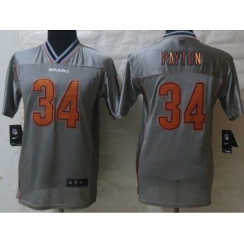 Nike Chicago Bears #34 Walter Payton 2013 Gray Vapor Kids Jersey