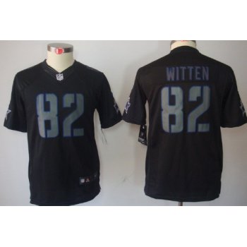 Nike Dallas Cowboys #82 Jason Witten Black Impact Limited Kids Jersey