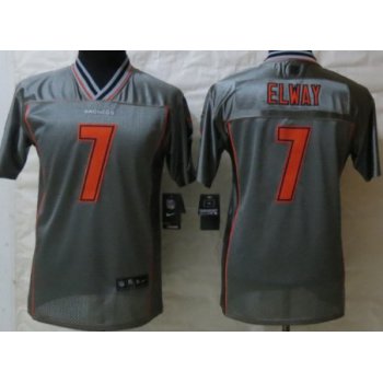 Nike Denver Broncos #7 John Elway 2013 Gray Vapor Kids Jersey