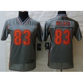 Nike Denver Broncos #83 Wes Welker 2013 Gray Vapor Kids Jersey