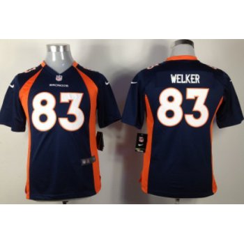 Nike Denver Broncos #83 Wes Welker Blue Game Kids Jersey