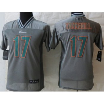 Nike Miami Dolphins #17 Ryan Tannehill 2013 Gray Vapor Kids Jersey