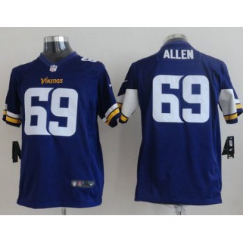 Nike Minnesota Vikings #69 Jared Allen 2013 Purple Game Kids Jersey