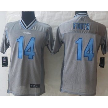 Nike San Diego Chargers #14 Dan Fouts 2013 Gray Vapor Kids Jersey