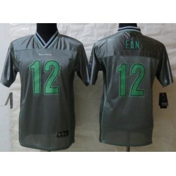 Nike Seattle Seahawks #12 Fan 2013 Gray Vapor Kids Jersey