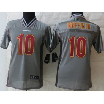 Nike Washington Redskins #10 Robert Griffin III 2013 Gray Vapor Kids Jersey