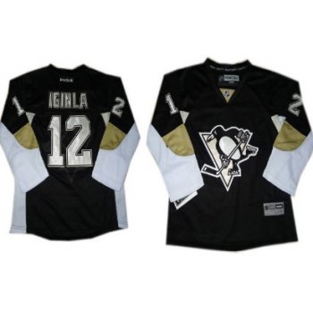 Pittsburgh Penguins #12 Jarome Iginla Black Kids Jersey