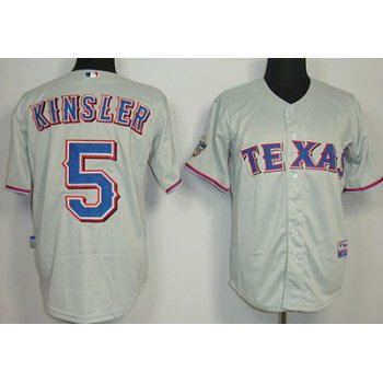 Texas Rangers #5 Ian Kinsler Gray Kids Jersey