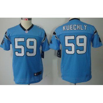 Nike Carolina Panthers #59 Luke Kuechly Light Blue Limited Kids Jersey