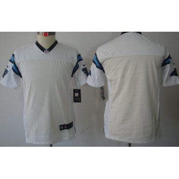 Nike Carolina Panthers Blank White Limited Kids Jersey