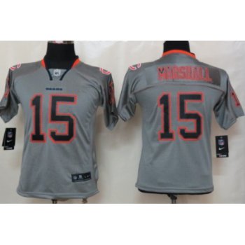 Nike Chicago Bears #15 Brandon Marshall Lights Out Gray Kids Jersey