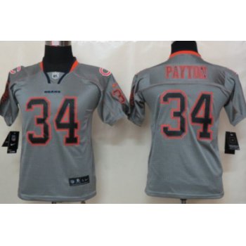 Nike Chicago Bears #34 Walter Payton Lights Out Gray Kids Jersey