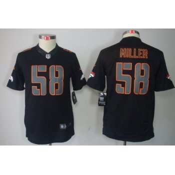 Nike Denver Broncos #58 Von Miller Black Impact Limited Kids Jersey