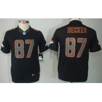 Nike Denver Broncos #87 Eric Decker Black Impact Limited Kids Jersey