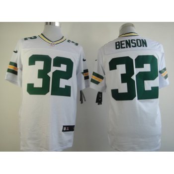 Nike Green Bay Packers #32 Cedric Benson White Game Kids Jersey