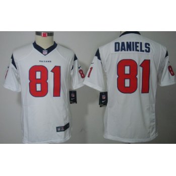 Nike Houston Texans #81 Owen Daniels White Limited Kids Jersey