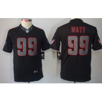 Nike Houston Texans #99 J.J. Watt Black Impact Limited Kids Jersey