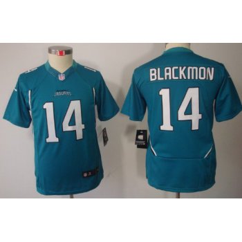 Nike Jacksonville Jaguars #14 Justin Blackmon Green Limited Kids Jersey