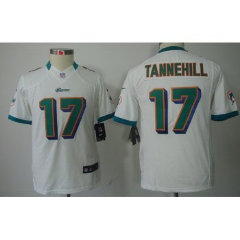 Nike Miami Dolphins #17 Ryan Tannehill White Limited Kids Jersey