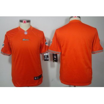 Nike Miami Dolphins Blank Orange Limited Kids Jersey