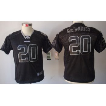 Nike Oakland Raiders #20 Darren McFadden Lights Out Black Kids Jersey