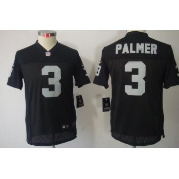 Nike Oakland Raiders #3 Carson Palmer Black Limited Kids Jersey