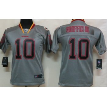 Nike Washington Redskins #10 Robert Griffin III Lights Out Gray Kids Jersey