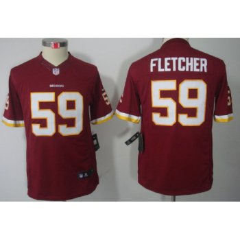 Nike Washington Redskins #59 London Fletcher Red Limited Kids Jersey