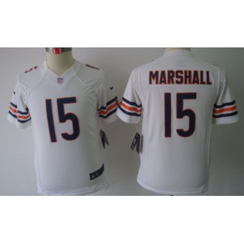 Nike Chicago Bears #15 Brandon Marshall White Limited Kids Jersey