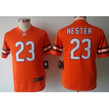 Nike Chicago Bears #23 Devin Hester Orange Limited Kids Jersey