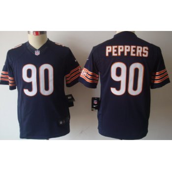 Nike Chicago Bears #90 Julius Peppers Blue Limited Kids Jersey