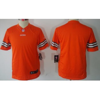 Nike Cleveland Browns Blank Orange Limited Kids Jersey