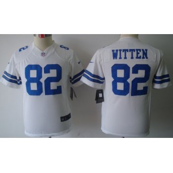 Nike Dallas Cowboys #82 Jason Witten White Limited Kids Jersey