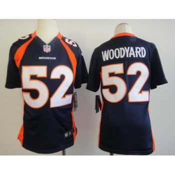 Nike Denver Broncos #52 Wesley Woodyard Blue Game Kids Jersey