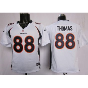 Nike Denver Broncos #88 Demaryius Thomas White Game Kids Jersey