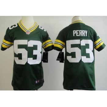 Nike Green Bay Packers #53 Nick Perry Green Game Kids Jersey