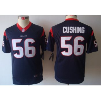 Nike Houston Texans #56 Brian Cushing Blue Limited Kids Jersey