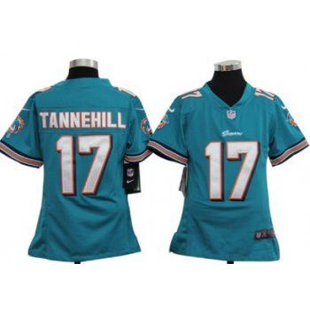 Nike Miami Dolphins #17 Ryan Tannehill Green Game Kids Jersey