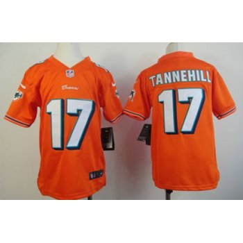 Nike Miami Dolphins #17 Ryan Tannehill Orange Game Kids Jersey