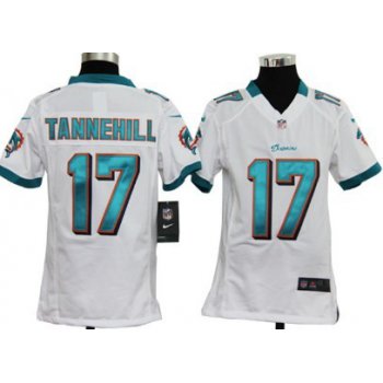 Nike Miami Dolphins #17 Ryan Tannehill White Game Kids Jersey