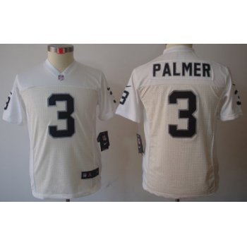 Nike Oakland Raiders #3 Carson Palmer White Limited Kids Jersey